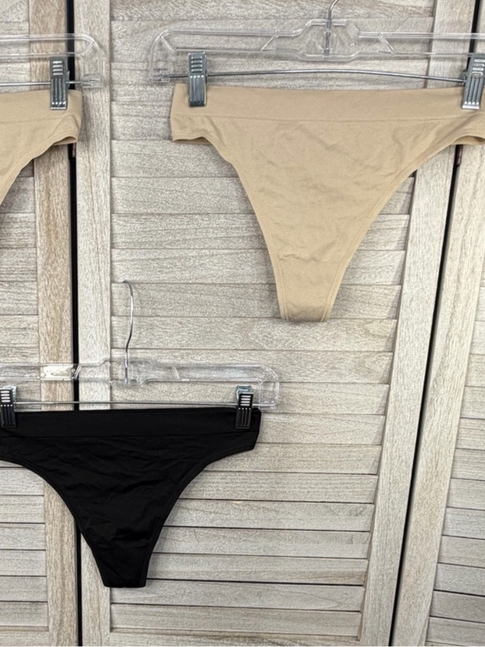 🗽2 GRANKEE Women's High Waisted Breathable Seamless Thong Set of 2 Medium